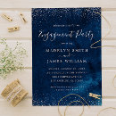 Search for blue and silver engagement party invitations Stars
