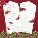 Search for festive christmas wedding invitations Poinsettia