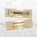 Search for golden business cards Barber