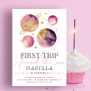Search for space girl birthday invitations Pink