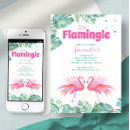 Search for watercolor flamingo birthday invitations Luau
