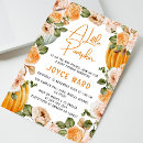 Search for watercolor pumpkin baby shower invitations Floral