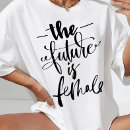 Search for the future is female tshirts Quote