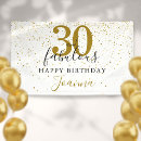 Search for black and gold birthday banners Thirty