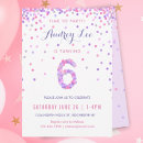 Search for sixth birthday invitations Pink