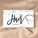 Search for hair business cards Gold