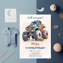 Search for cars and trucks birthday invitations For him