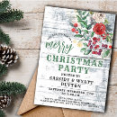 Search for red barn christmas invitations Watercolor
