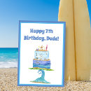 Search for blue ocean waves birthday cards Surf