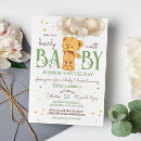 Search for brown teddy bear baby shower invitations Cute
