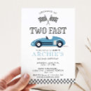 Search for boy second birthday invitations Racing