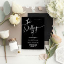 Search for modern simple black and white wedding invitations Clean