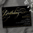 Search for all black birthday invitations Gender neutral