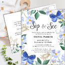 Search for sip and see baby boy shower invitations Watercolor