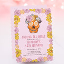 Search for skull girl invitations Pink