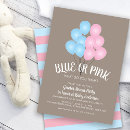 Search for pink blue balloon gender reveal invitations Pregnancy