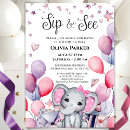 Search for girl elephant invitations Pink