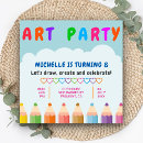 Search for coloured pencil invitations Cute