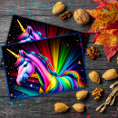 Search for love unicorn postcards Rainbow