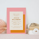 Search for pink and orange baby shower invitations Simple