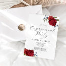 Search for burgundy engagement party invitations Botanical