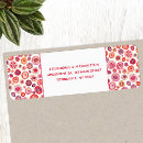 Search for red abstract return address labels Modern