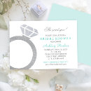 Search for diamond ring bridal shower invitations Modern