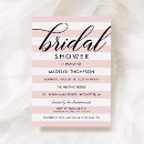 Search for pink black bridal shower invitations Bride
