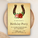 Search for horseshoe birthday invitations Cowgirl