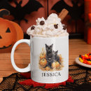 Search for pumpkins mugs Black cat