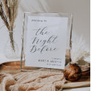 Search for the night before wedding signs Elegant script