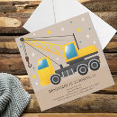 Search for construction 1st birthday invitations Trucks