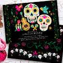 Search for sugar skulls birthday invitations Floral skull