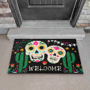 Search for sugar skull doormats Dia de los muertos