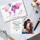 Search for world travel wedding invitations Heart