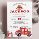 Search for fireman invitations Red yellow