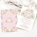 Search for pink gold pumpkin baby shower invitations Watercolor florals