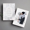 Search for silver foil wedding invitations Botanical