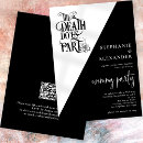 Search for spooky wedding invitations Black and white