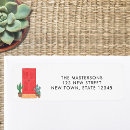 Search for red door return address labels Rustic
