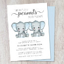 Search for twin baby boy shower invitations Elephant