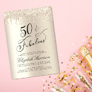 Search for champagne 50th birthday invitations 50 and fabulous