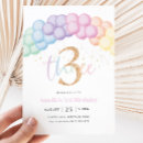 Search for girls 3rd birthday invitations For her