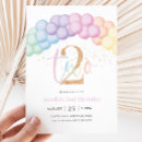 Search for girl 2nd birthday invitations For her
