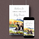 Search for adventure baby shower signs Watercolor
