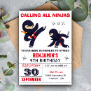 Search for ninja warrior birthday invitations Samurai