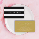 Search for black and white stripes business cards Makeup artist