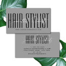 Search for grey business cards Hairdresser