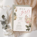 Search for boho baby girl shower invitations Its a girl