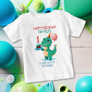 Search for kids birthday baby shirts T rex